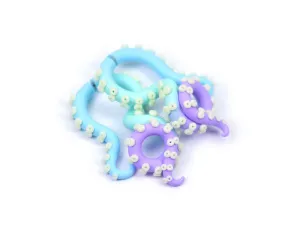 Kawaii Pastel Goth Tentacle Earrings Gauges with Ombre Light Blue Baby Blue Aqua Blue Light Green Mint Light Purple And With Glow In The Dark Night Glow Dots