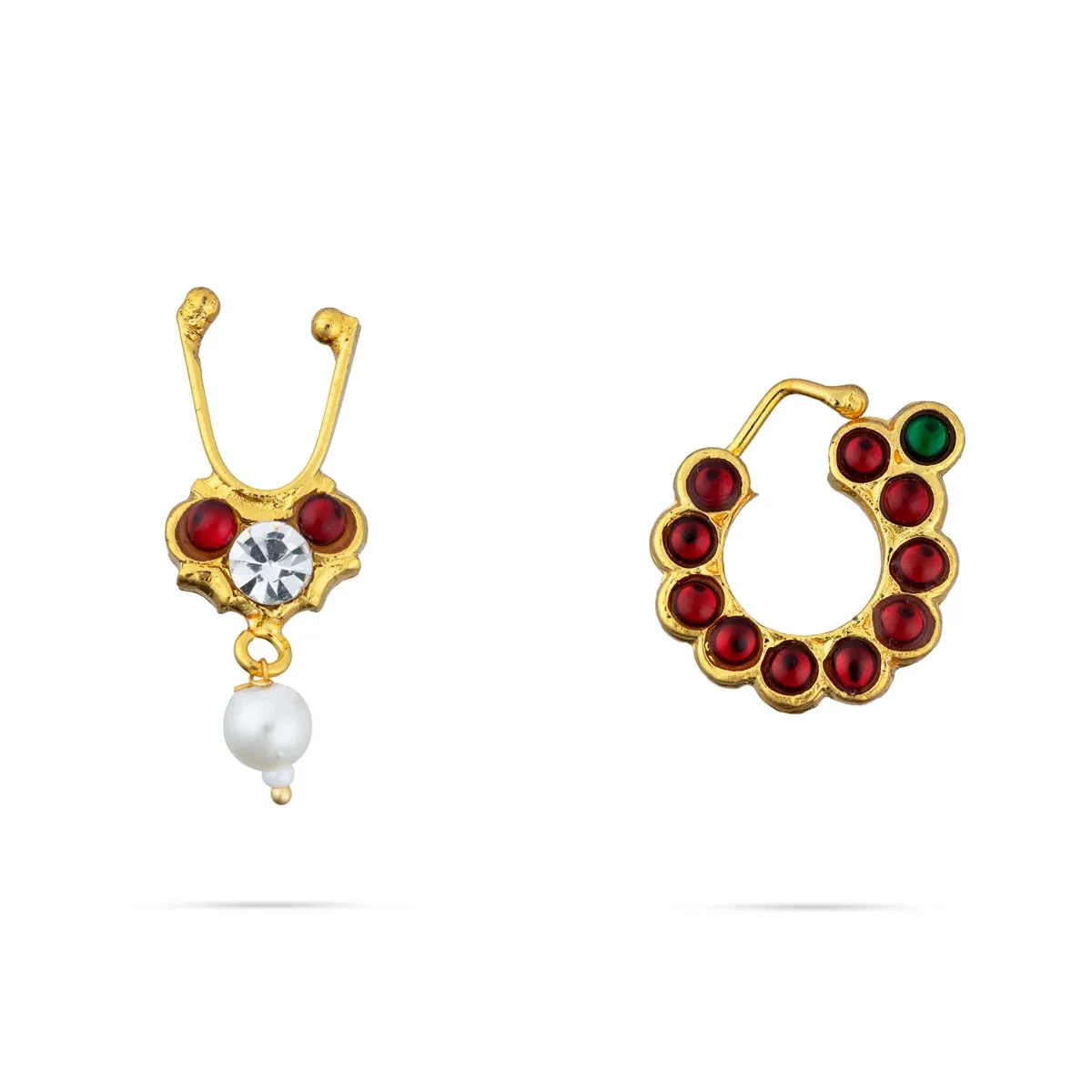 Kemp Dance Jewellery Set | Pearls with Stone Kemp Jewellery Set/ Bharatanatyam Jewellery Set for Dance