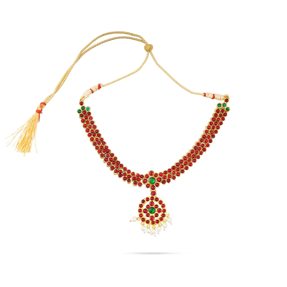 Kemp Dance Jewellery Set | Pearls with Stone Kemp Jewellery Set/ Bharatanatyam Jewellery Set for Dance