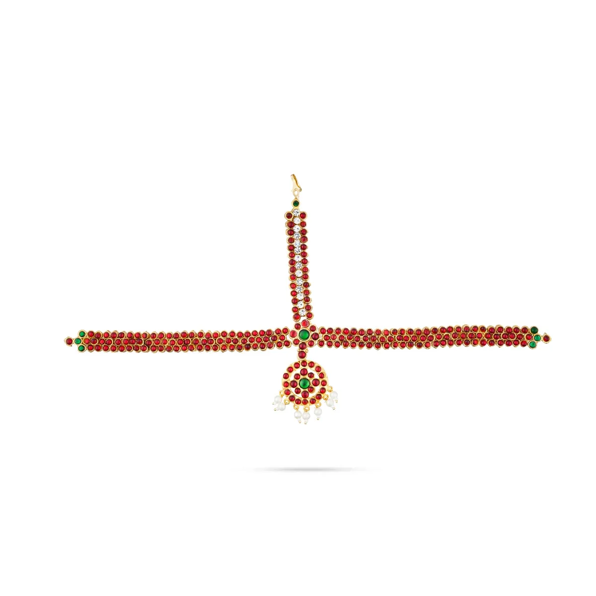 Kemp Dance Jewellery Set | Pearls with Stone Kemp Jewellery Set/ Bharatanatyam Jewellery Set for Dance