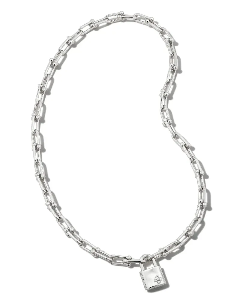 Kendra Scott | Jess Lock Chain Necklace in Silver