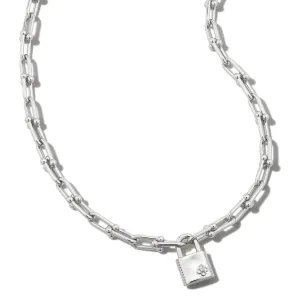 Kendra Scott | Jess Lock Chain Necklace in Silver