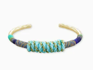 Kendra Scott Masie Gold Cuff Bracelet In Mint Mix Paracord