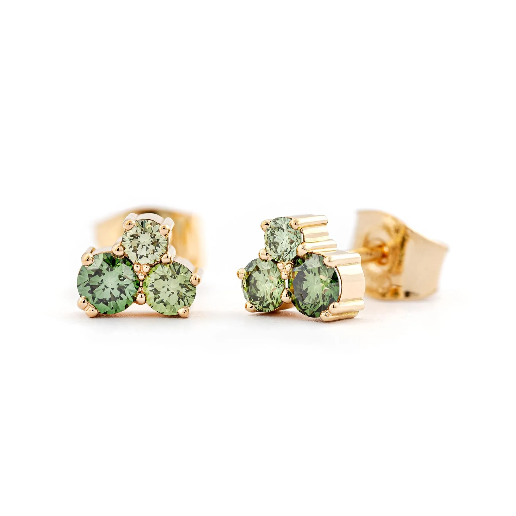 Keto Meadow earrings - Color diamonds Green 3