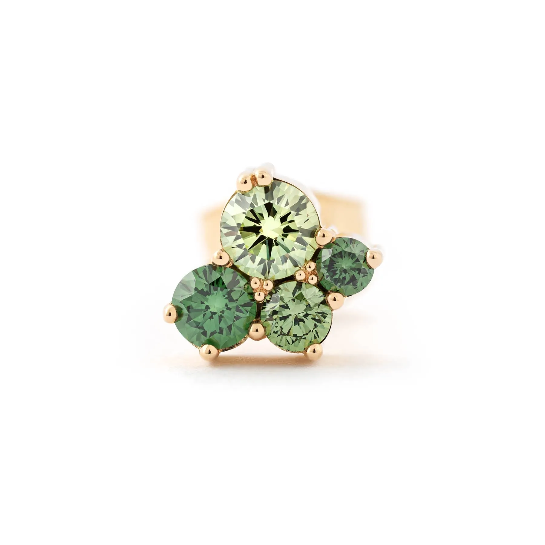 Keto Meadow earrings - Color diamonds Green 4