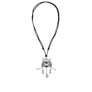 Key Emblem on Rope in Silver / Black