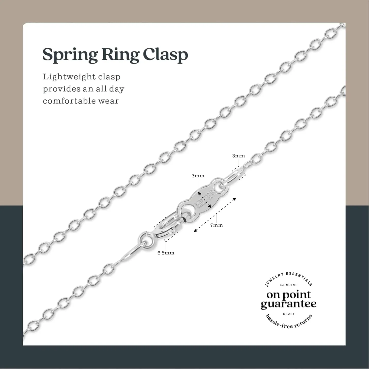 KEZEF 1mm 925 Sterling Silver Necklace for Women | 16-36 inch long Silver, 18k Gold, Rose Gold Necklaces for Women - Made In Italy Real Cable Chain Jewelry | Dainty cadena de plata s925 para mujer