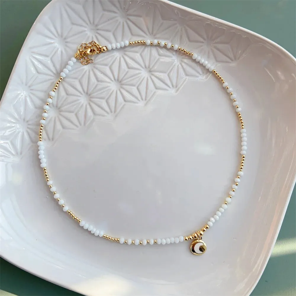 KKBEAD Heart Pendant Necklace Choker Natural Pearl Beauty
