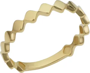 KoolJewelry 14k Yellow Gold Minimalist 3.1 mm Geometric Ring