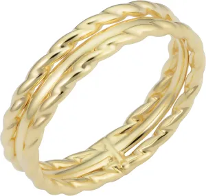 KoolJewelry Minimalist 14k Yellow Gold 4.7 mm Triple Band Ring