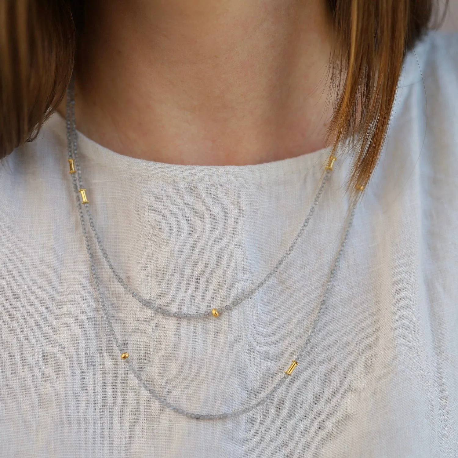 Labradorite and Gold Vermeil Necklace