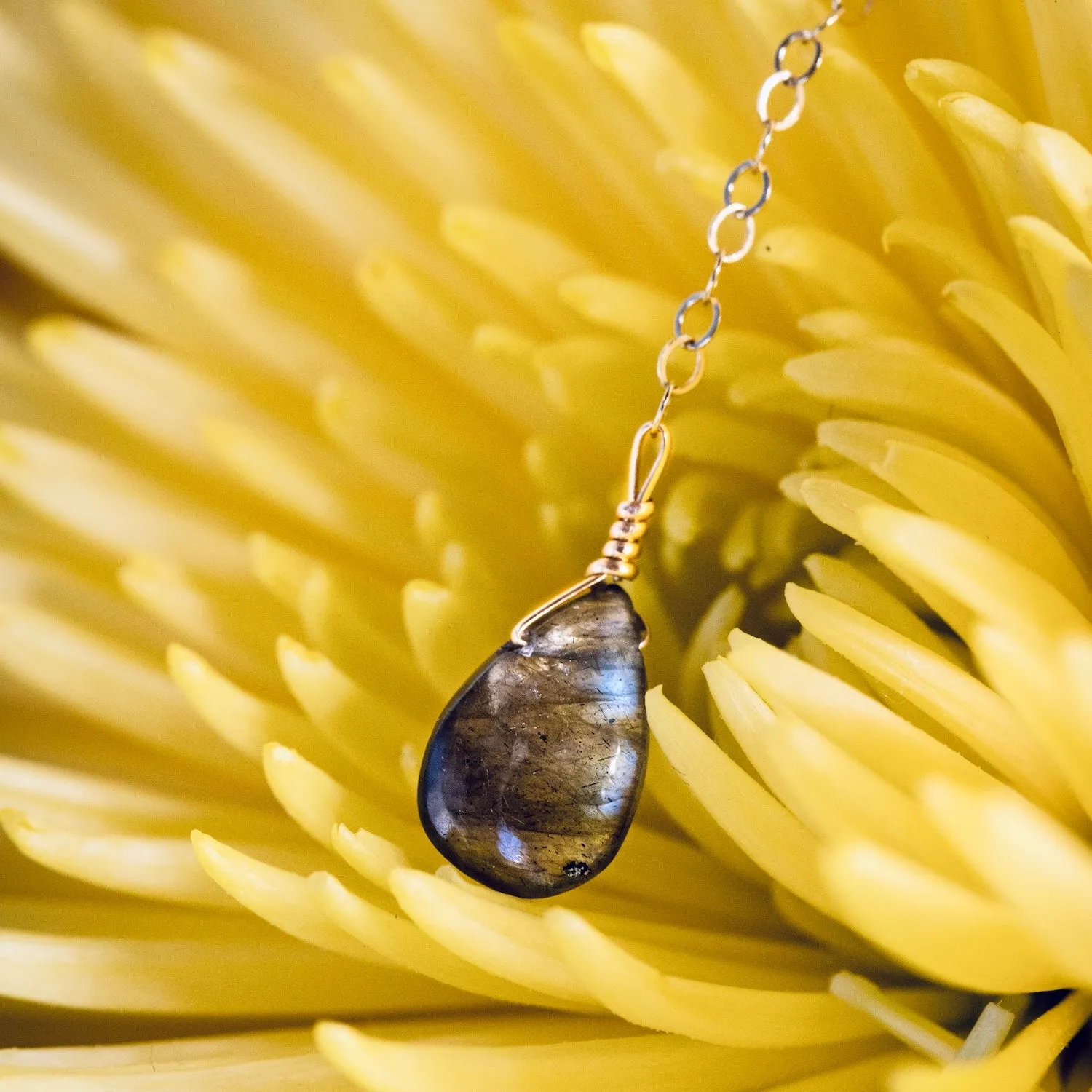 Labradorite Lariat Necklace