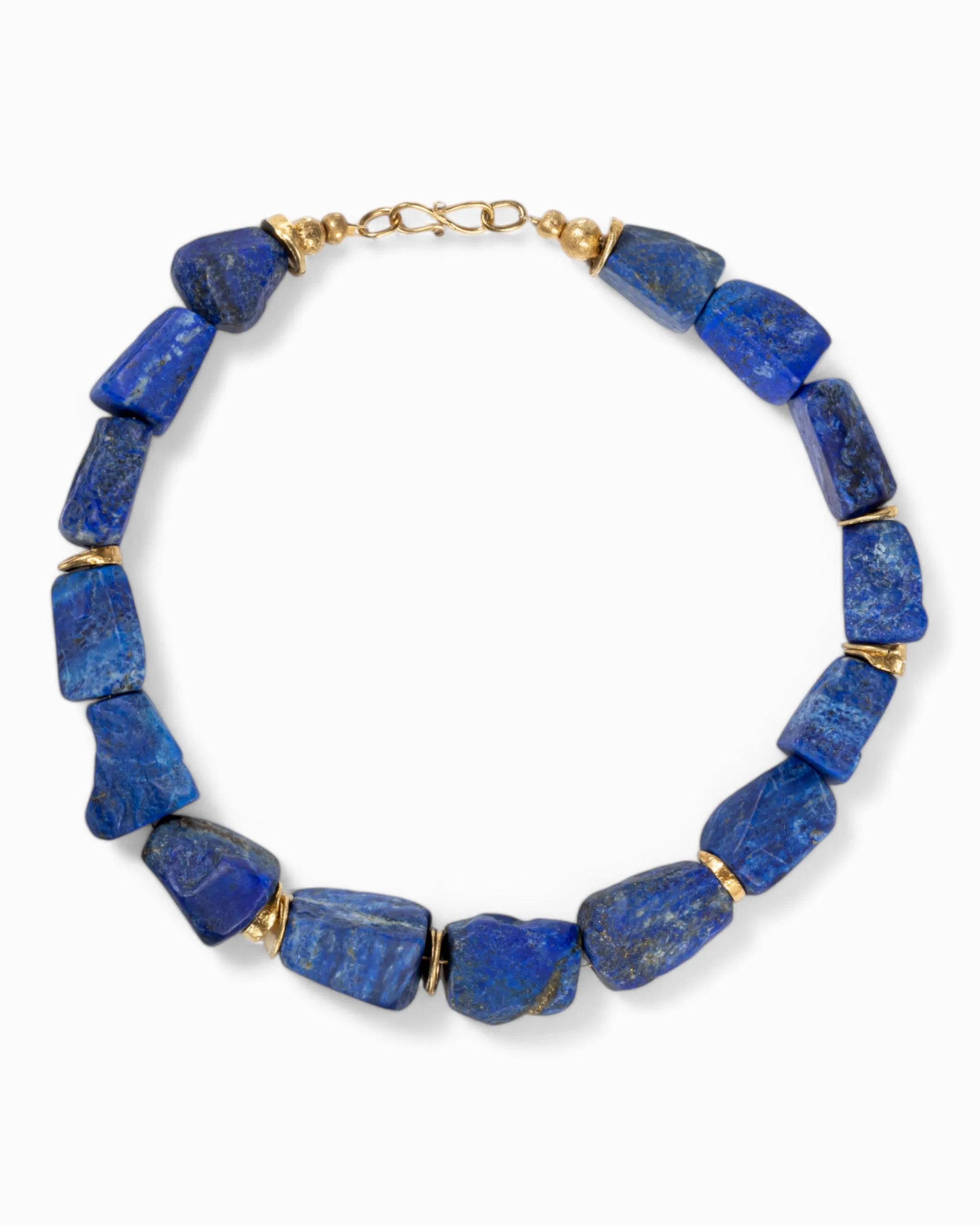 Lapis Lazuli Gold Nugget Necklace