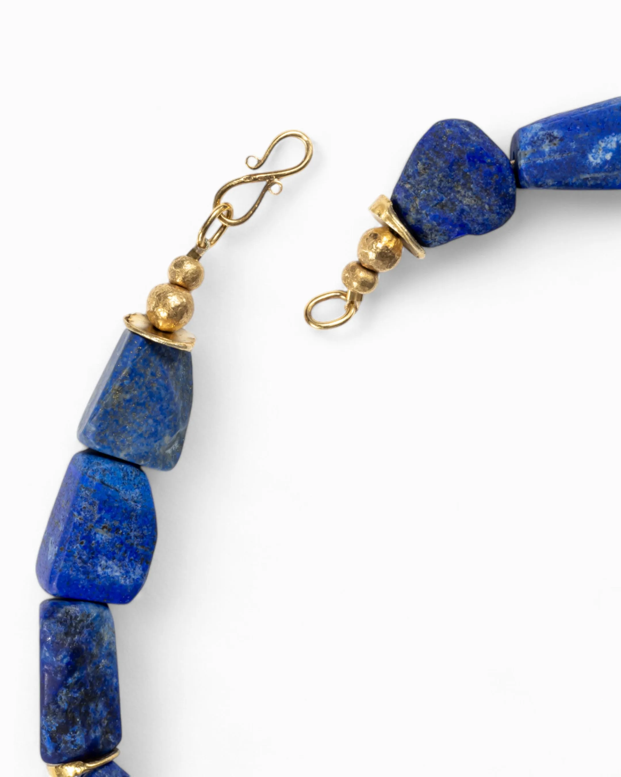 Lapis Lazuli Gold Nugget Necklace