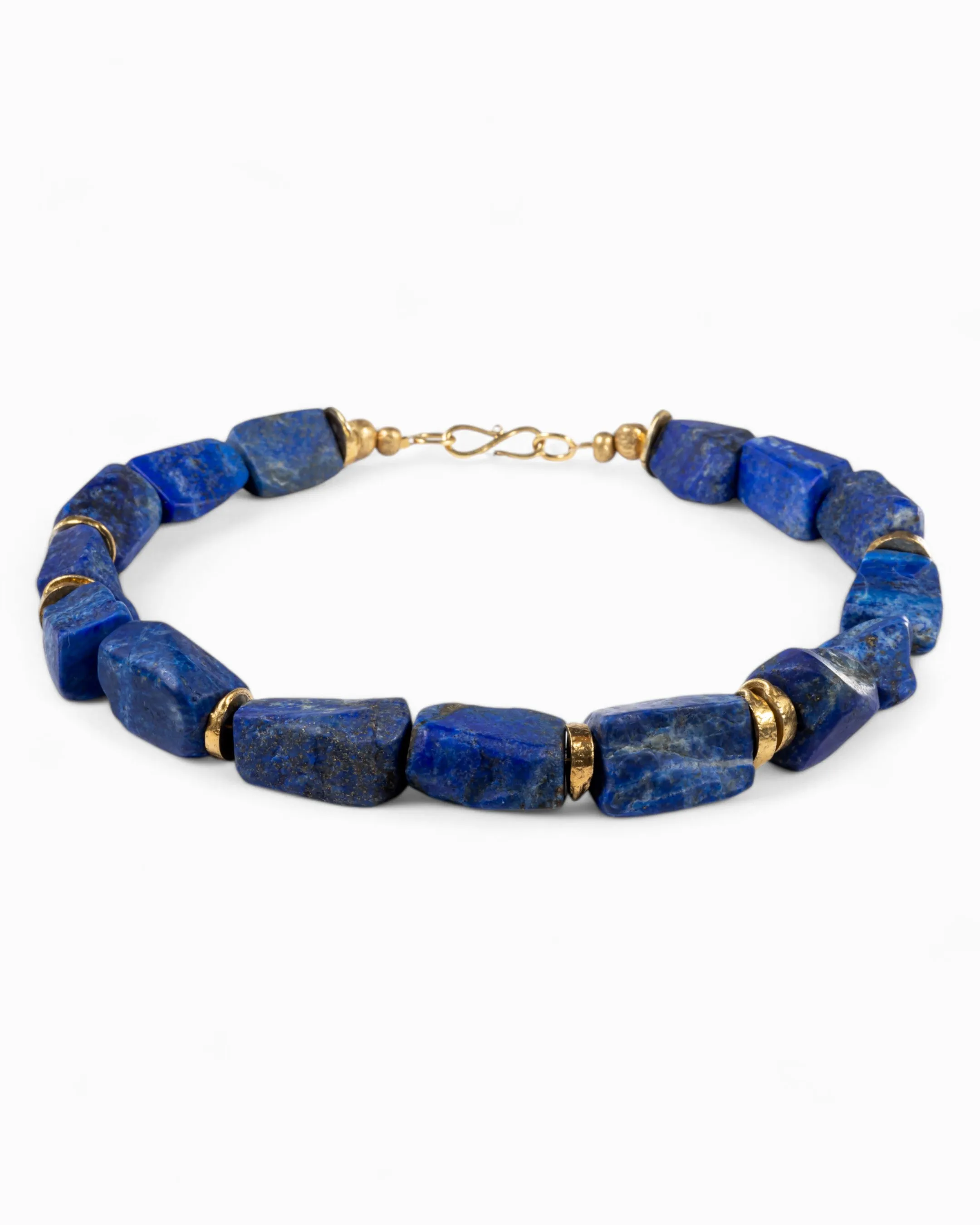 Lapis Lazuli Gold Nugget Necklace