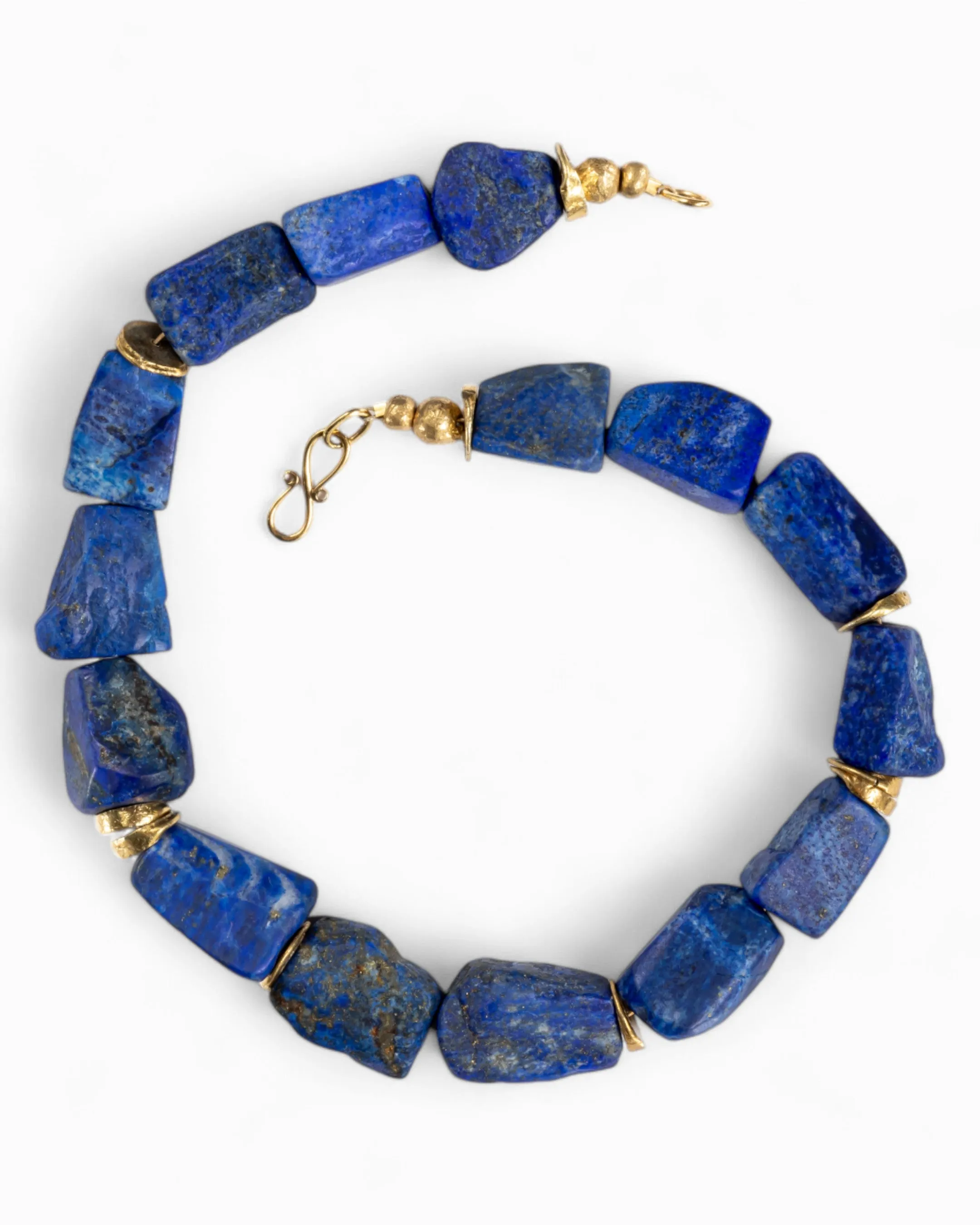 Lapis Lazuli Gold Nugget Necklace