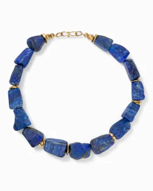 Lapis Lazuli Gold Nugget Necklace