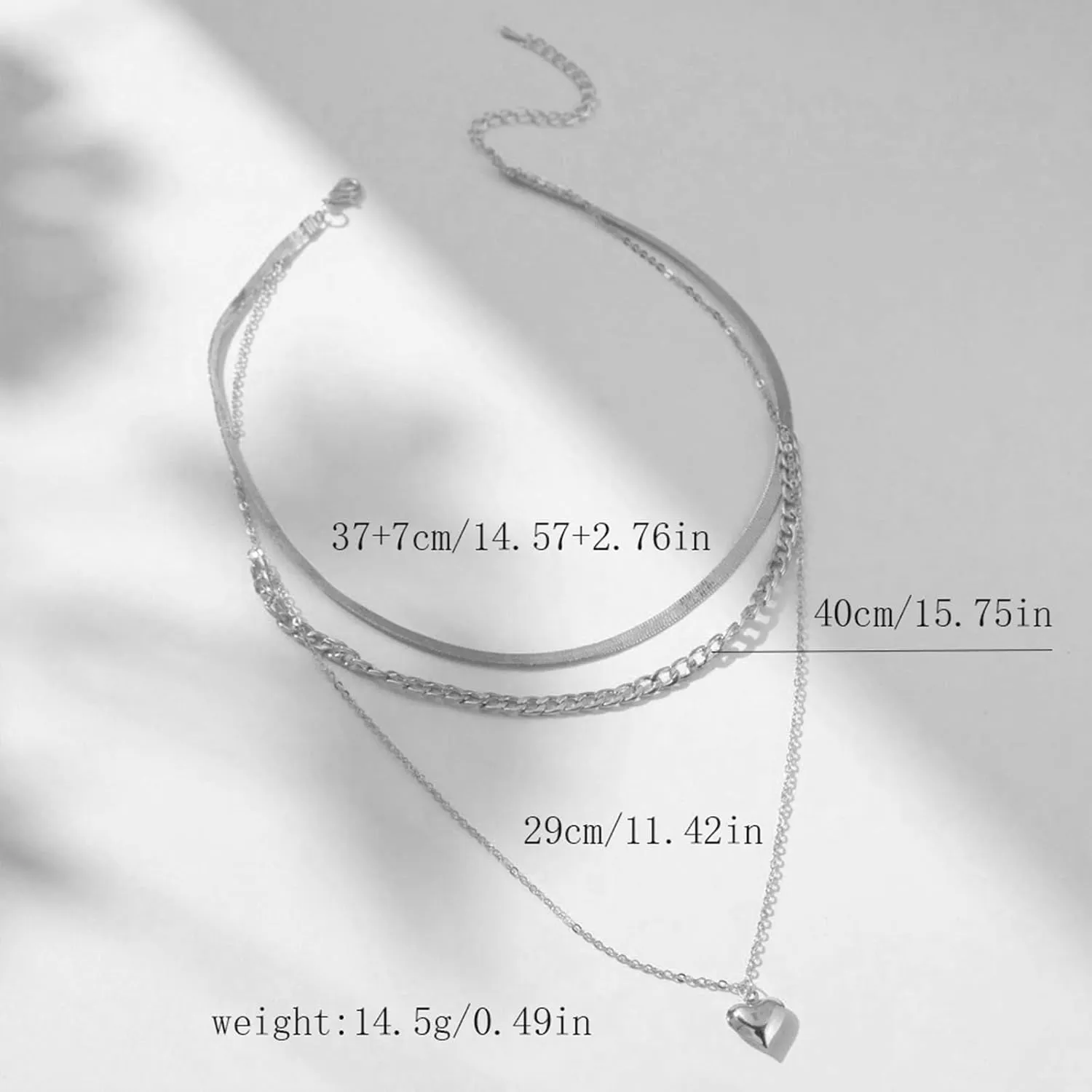 Layered Gold Necklaces for Women Dainty Stacked Gold Choker Necklace for Women Round Heart Pendant Necklace for Women Cuban Link Chain for Women Gold Jewelry Set