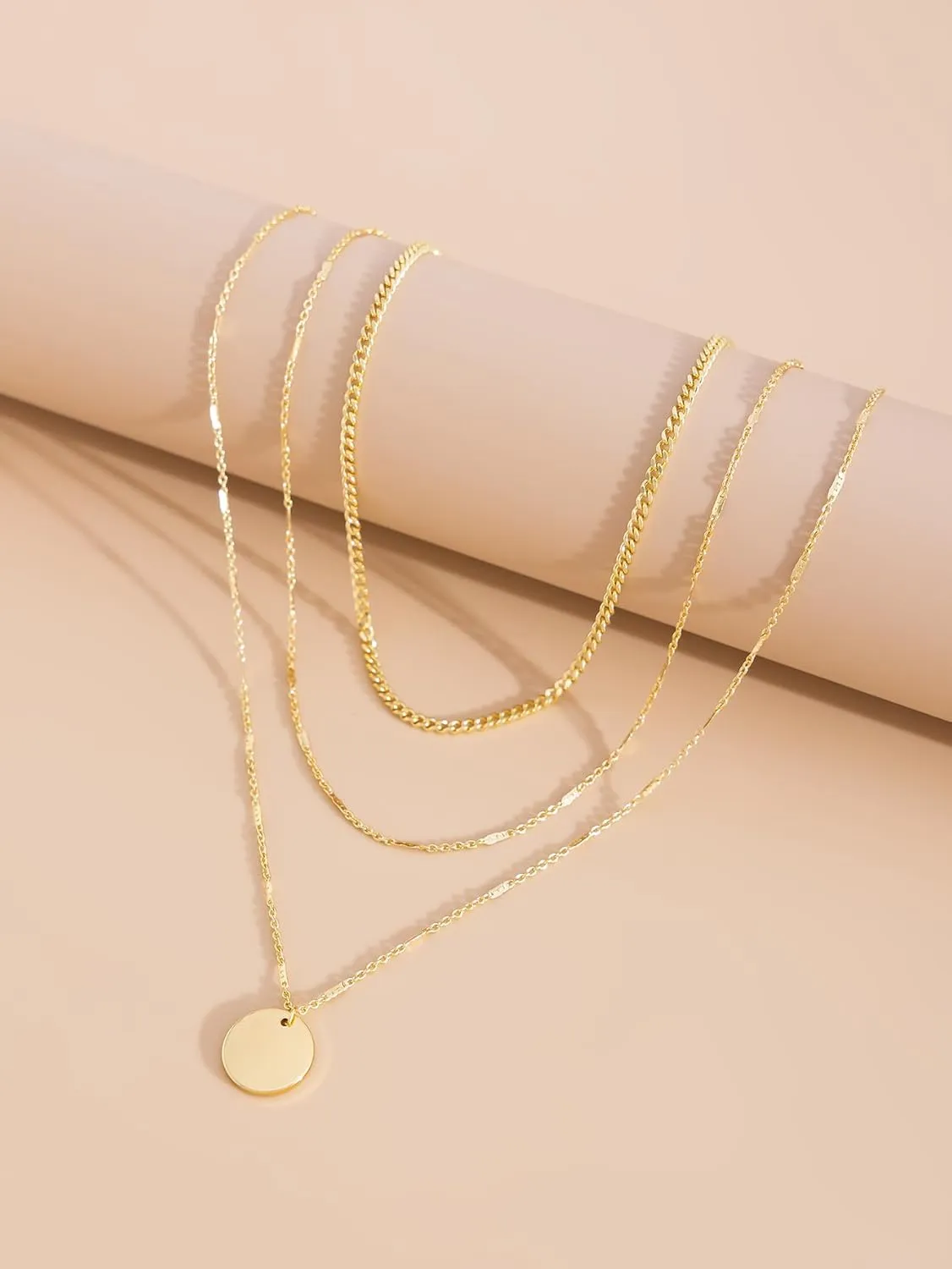 Layered Gold Necklaces for Women Trendy Chunky Silver Stackable Choker Necklace Dainty Cuban Paperclip Chain Necklace Jewelry Set