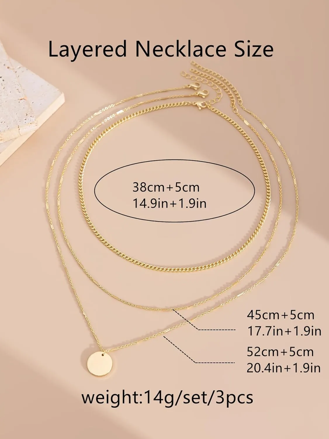 Layered Gold Necklaces for Women Trendy Chunky Silver Stackable Choker Necklace Dainty Cuban Paperclip Chain Necklace Jewelry Set