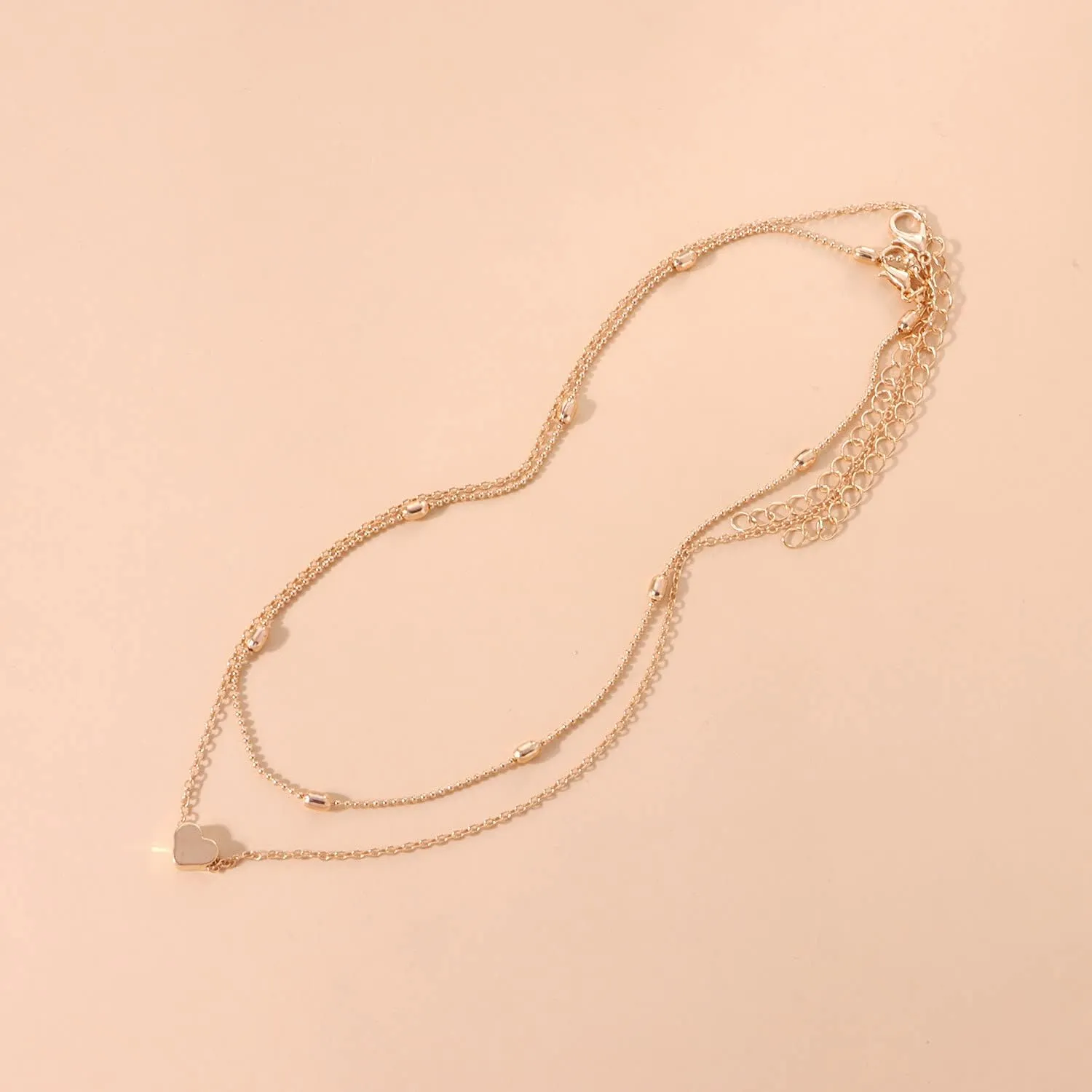 Layered Gold Silver Necklaces for Women, Simple Gold Jewelry Set Gifts for Women Layering Pendant Necklaces Trendy Jewelry