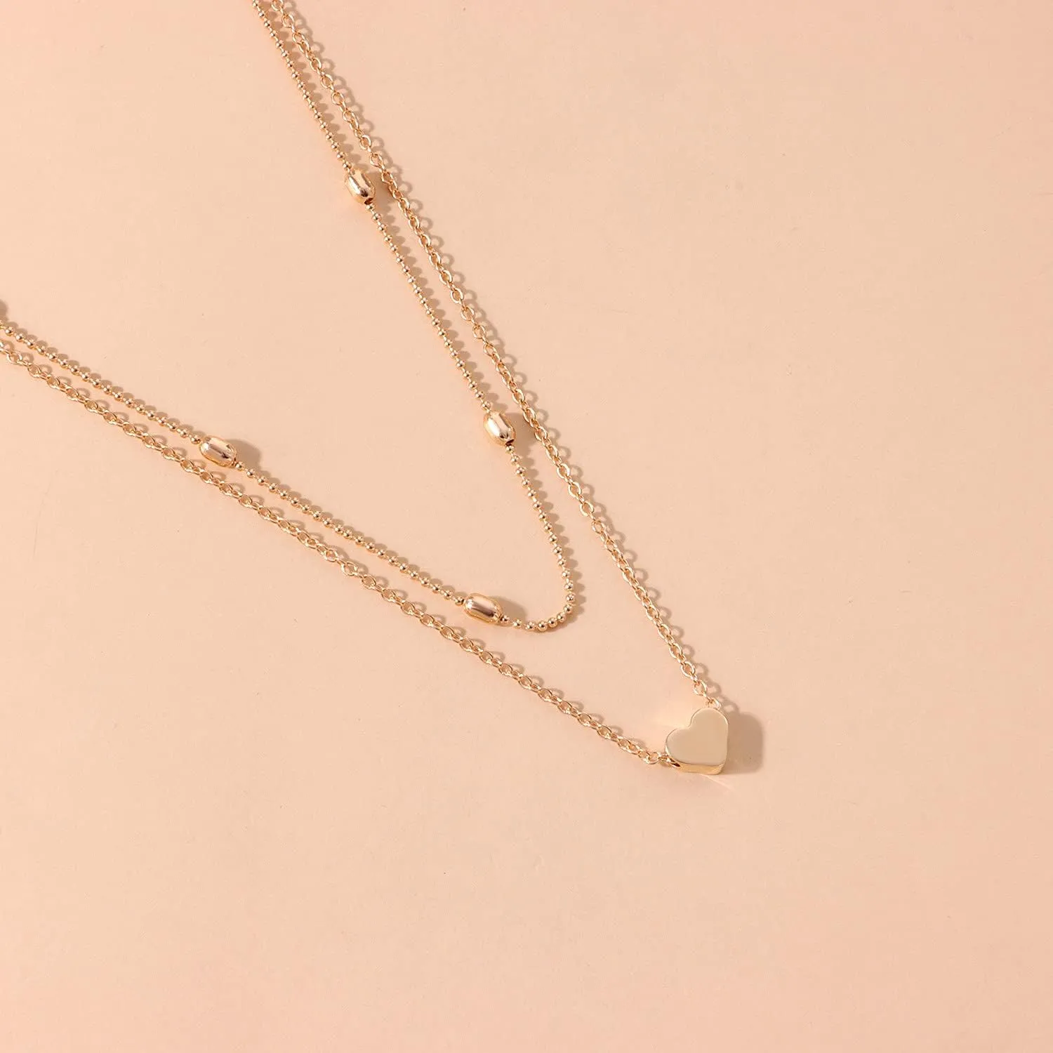 Layered Gold Silver Necklaces for Women, Simple Gold Jewelry Set Gifts for Women Layering Pendant Necklaces Trendy Jewelry