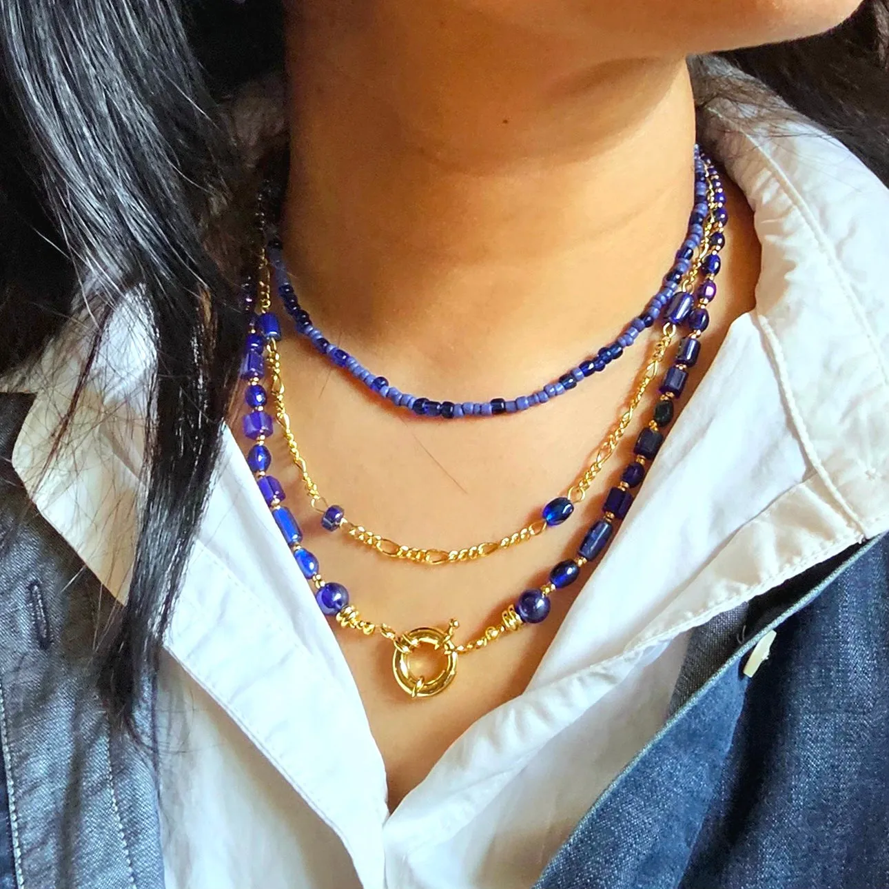 Lazuli Heart Stackable Necklace