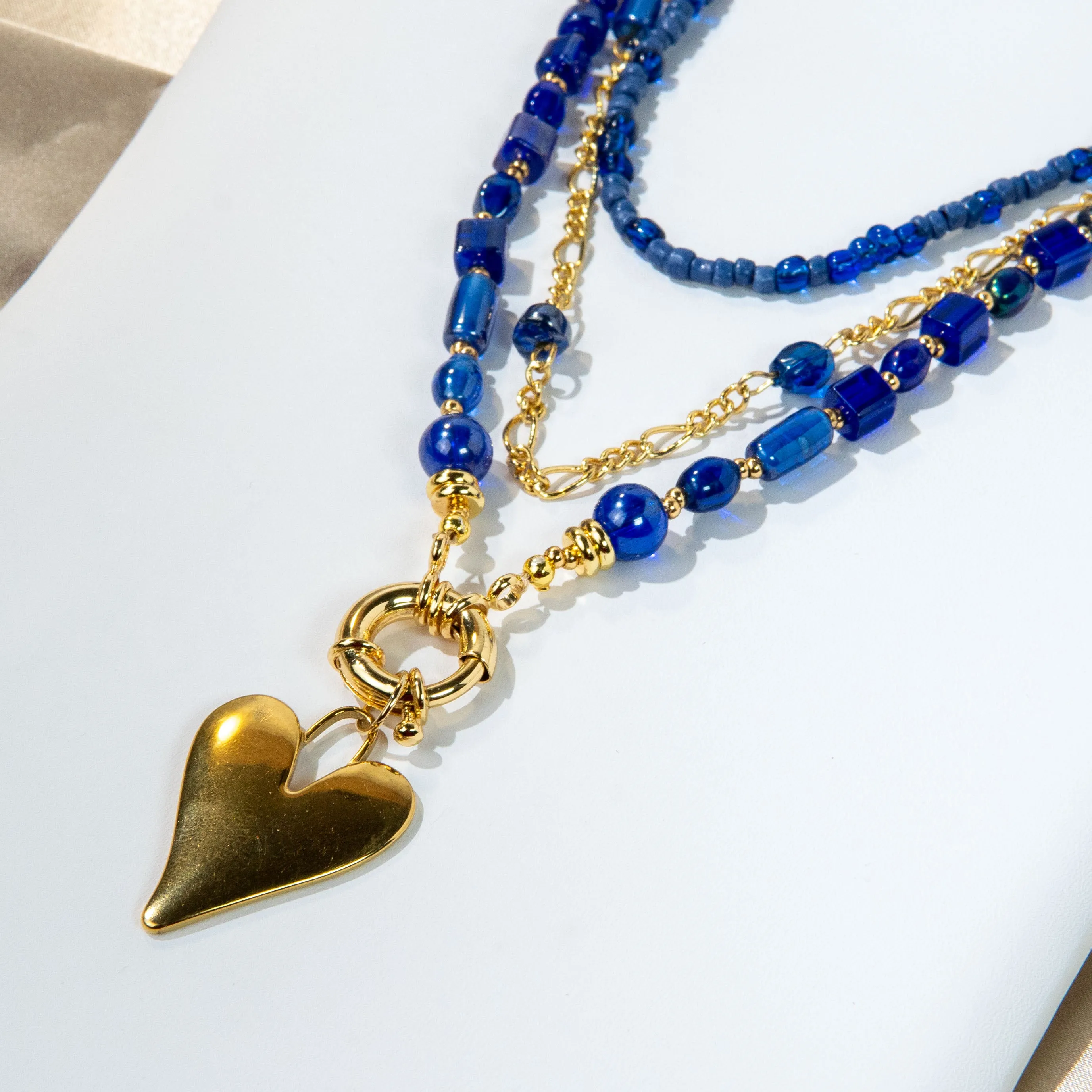 Lazuli Heart Stackable Necklace