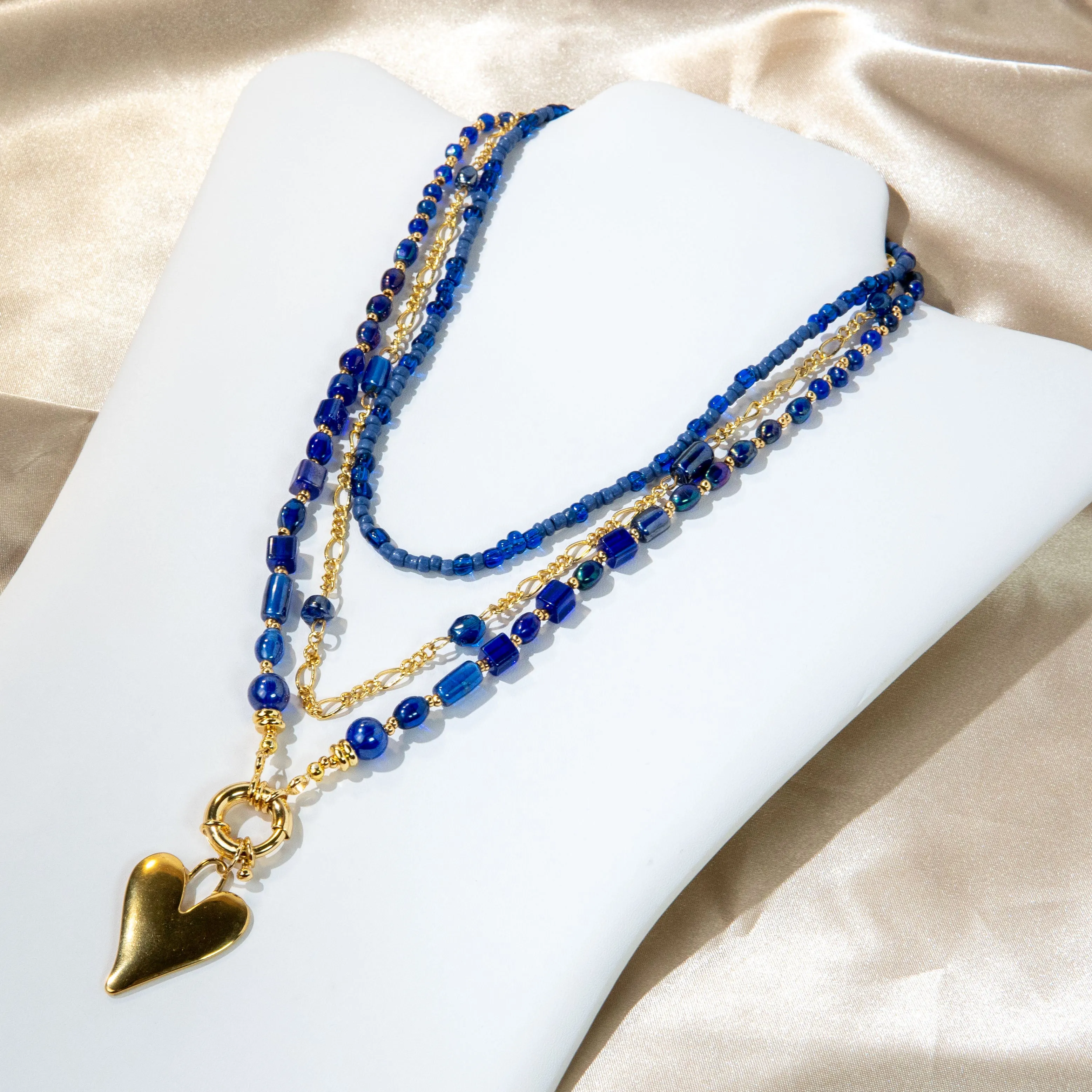 Lazuli Heart Stackable Necklace