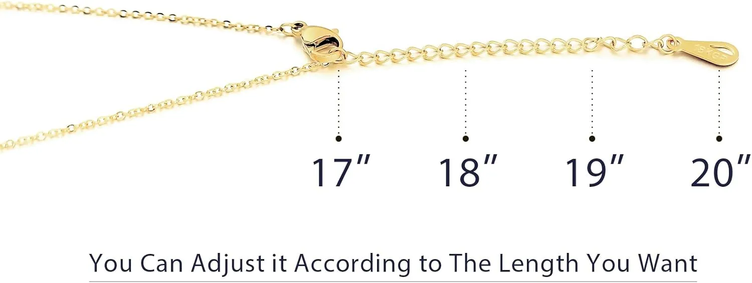 Lazycat Name Bar 18K Plated Bar Necklace,Engravable Name or Blessings Necklace