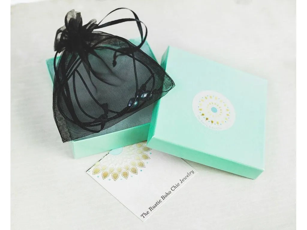 Leather and Pearl Cluster necklace