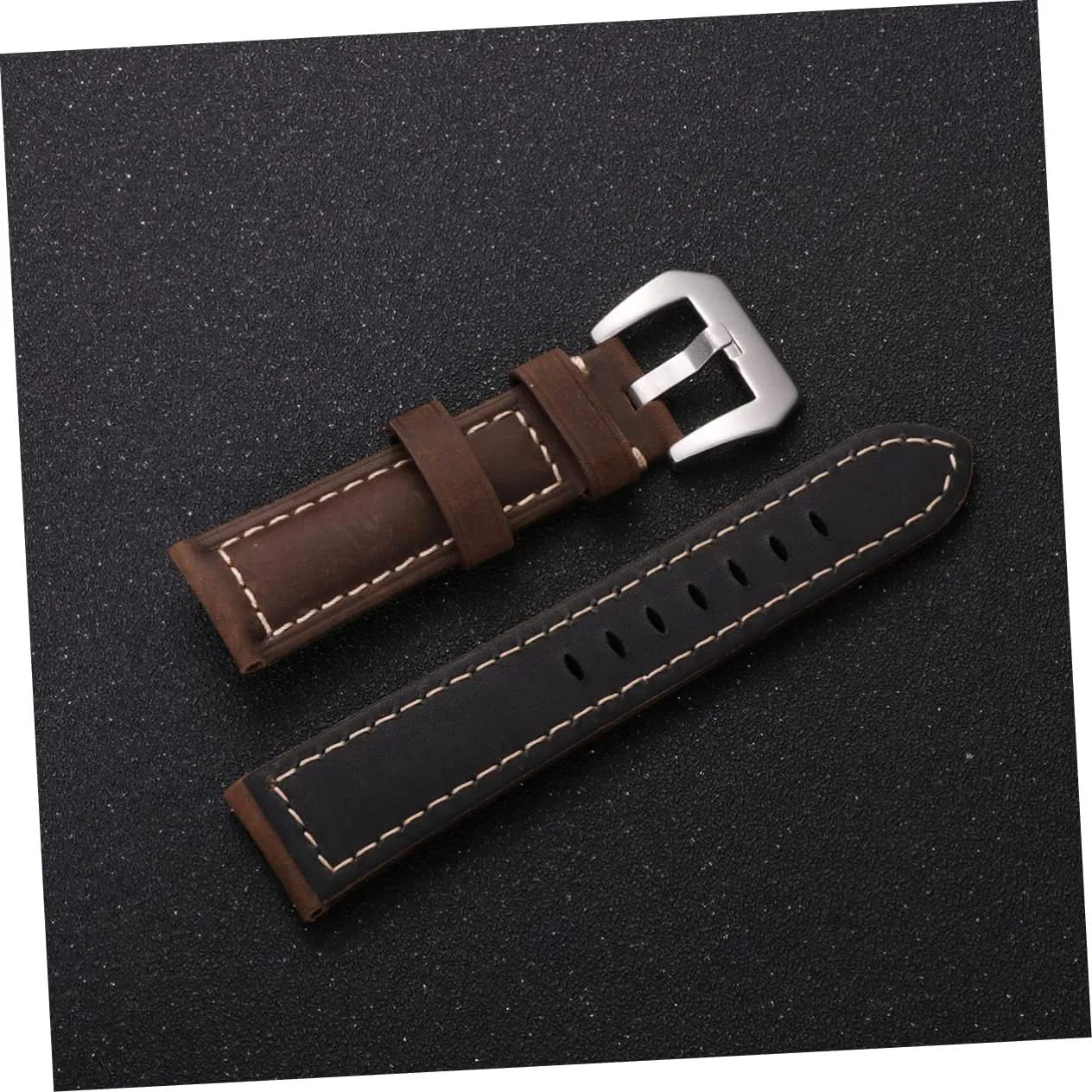 Leather Strap Sports Watch Strap Replacement Band Retro Watchstrap Brown
