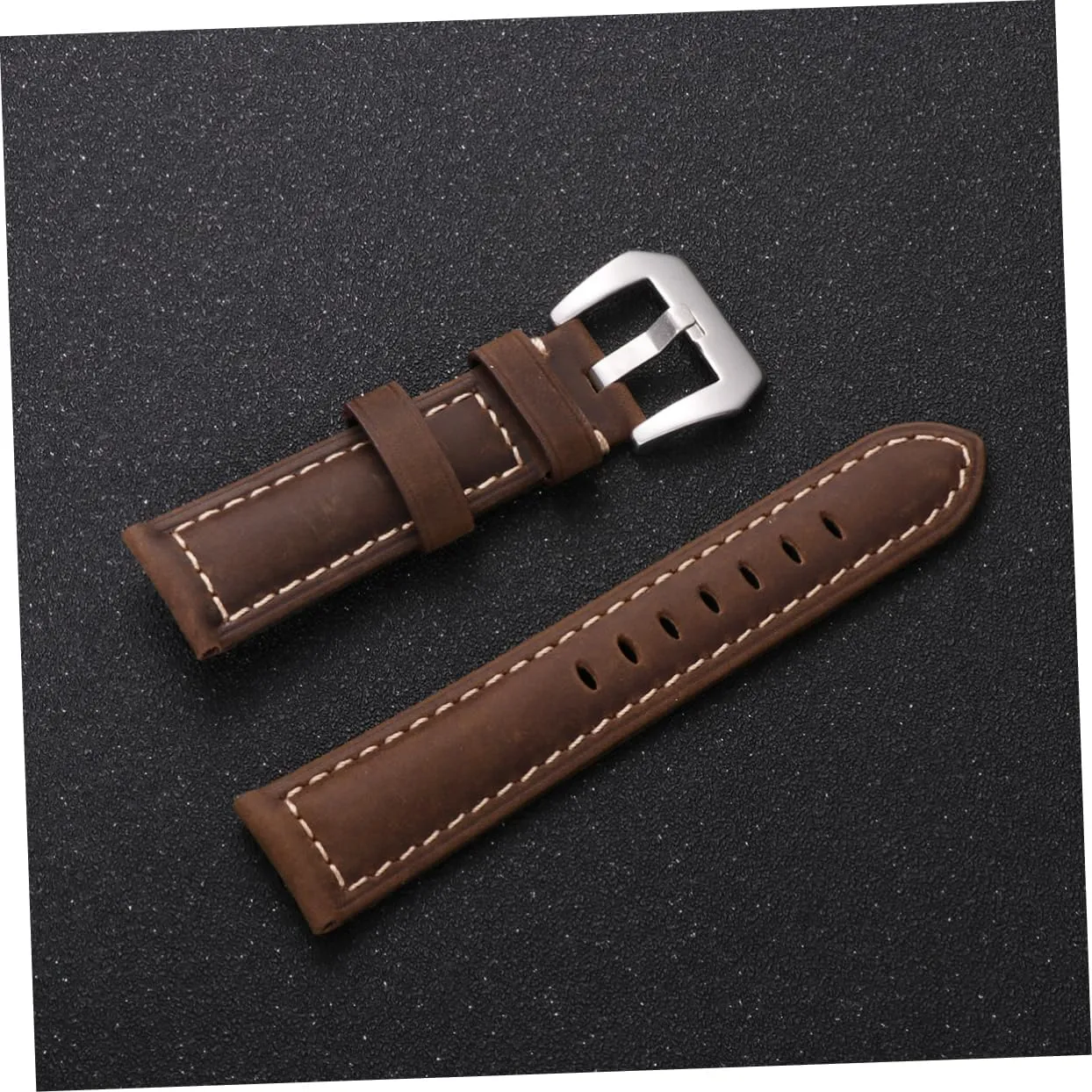 Leather Strap Sports Watch Strap Replacement Band Retro Watchstrap Brown