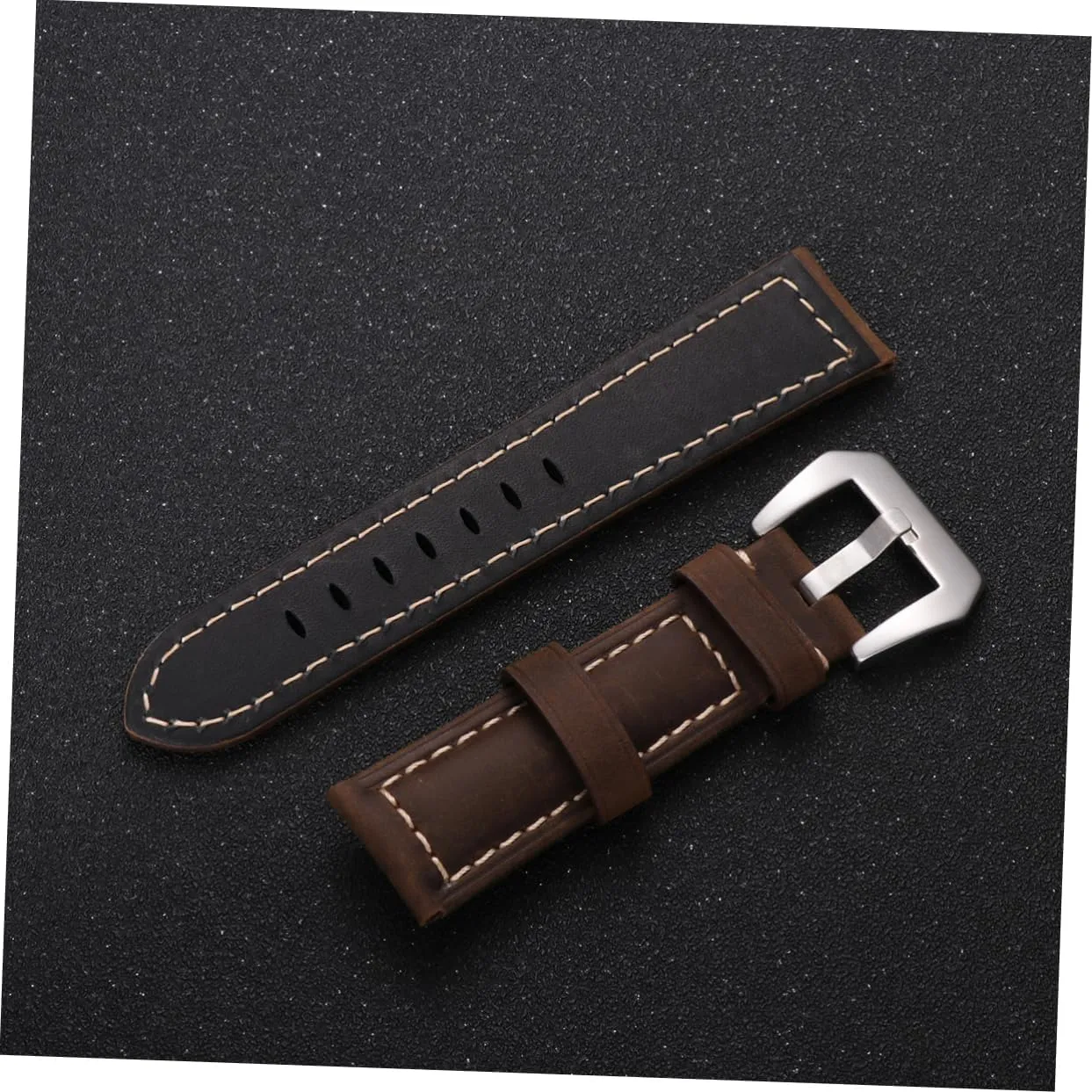 Leather Strap Sports Watch Strap Replacement Band Retro Watchstrap Brown