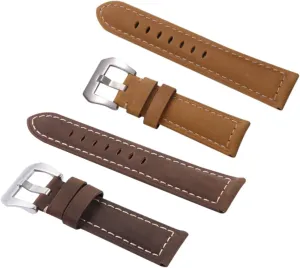 Leather Strap Sports Watch Strap Replacement Band Retro Watchstrap Brown