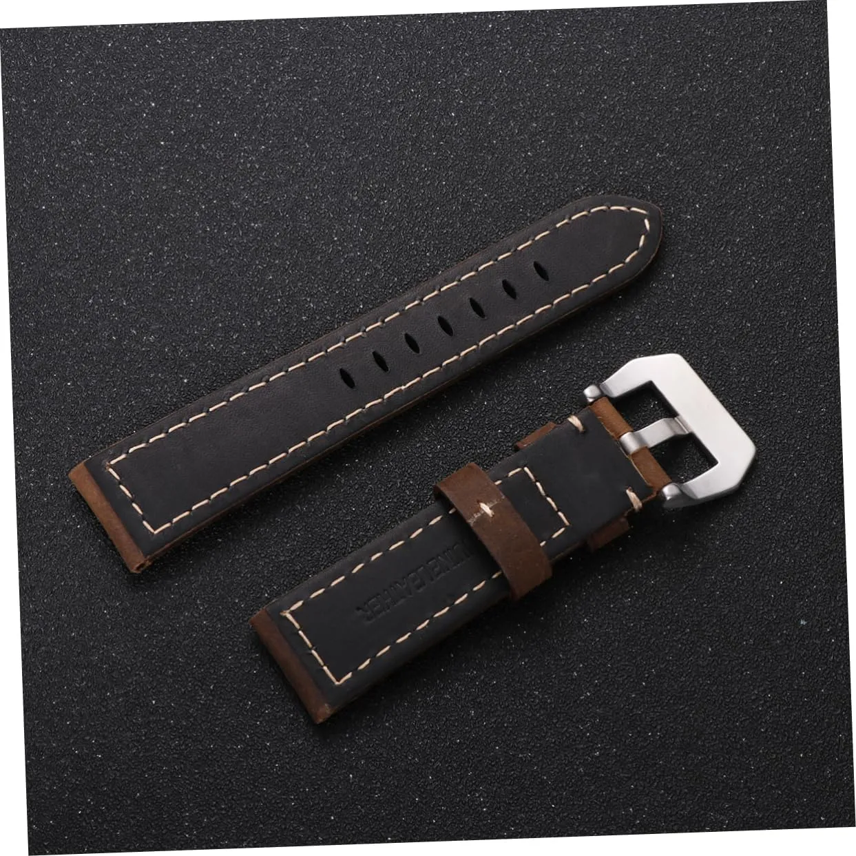 Leather Strap Sports Watch Strap Replacement Band Retro Watchstrap Brown