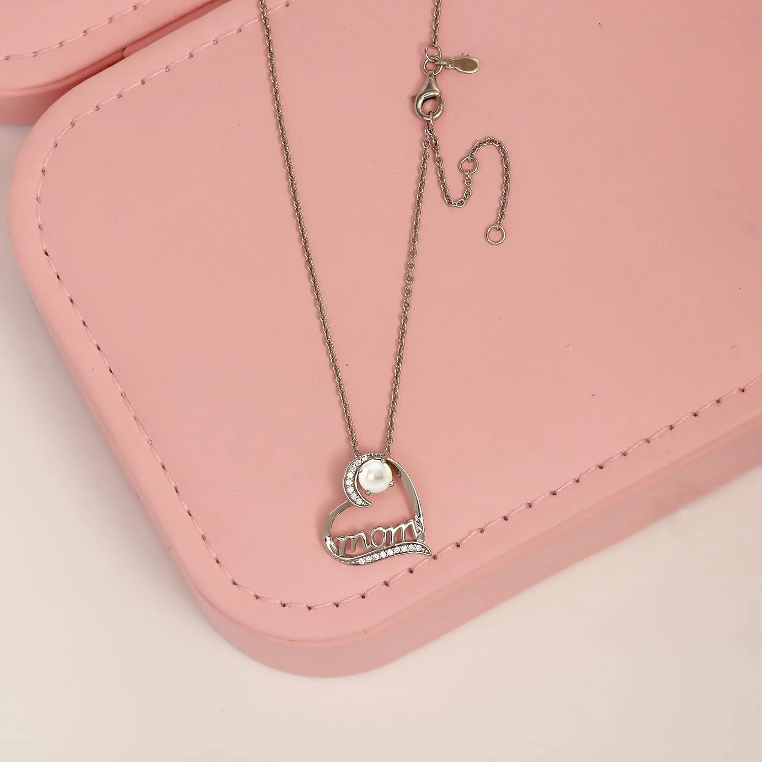 LeCalla 925 Sterling Silver Birthstone Necklace for Women | Love Heart Pendant Necklace Jewelry | CZ Heart Necklace Gifts for Mom Daughter Christmas Birthday