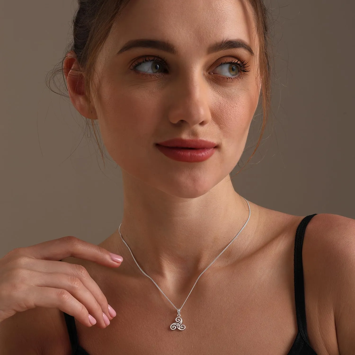 LeCalla 925 Sterling Silver Knot Pendant Necklace for Women | CZ Infinity Celtic Knot Heart Shaped Necklace | Graduation Birthday Gifts for Anniversary