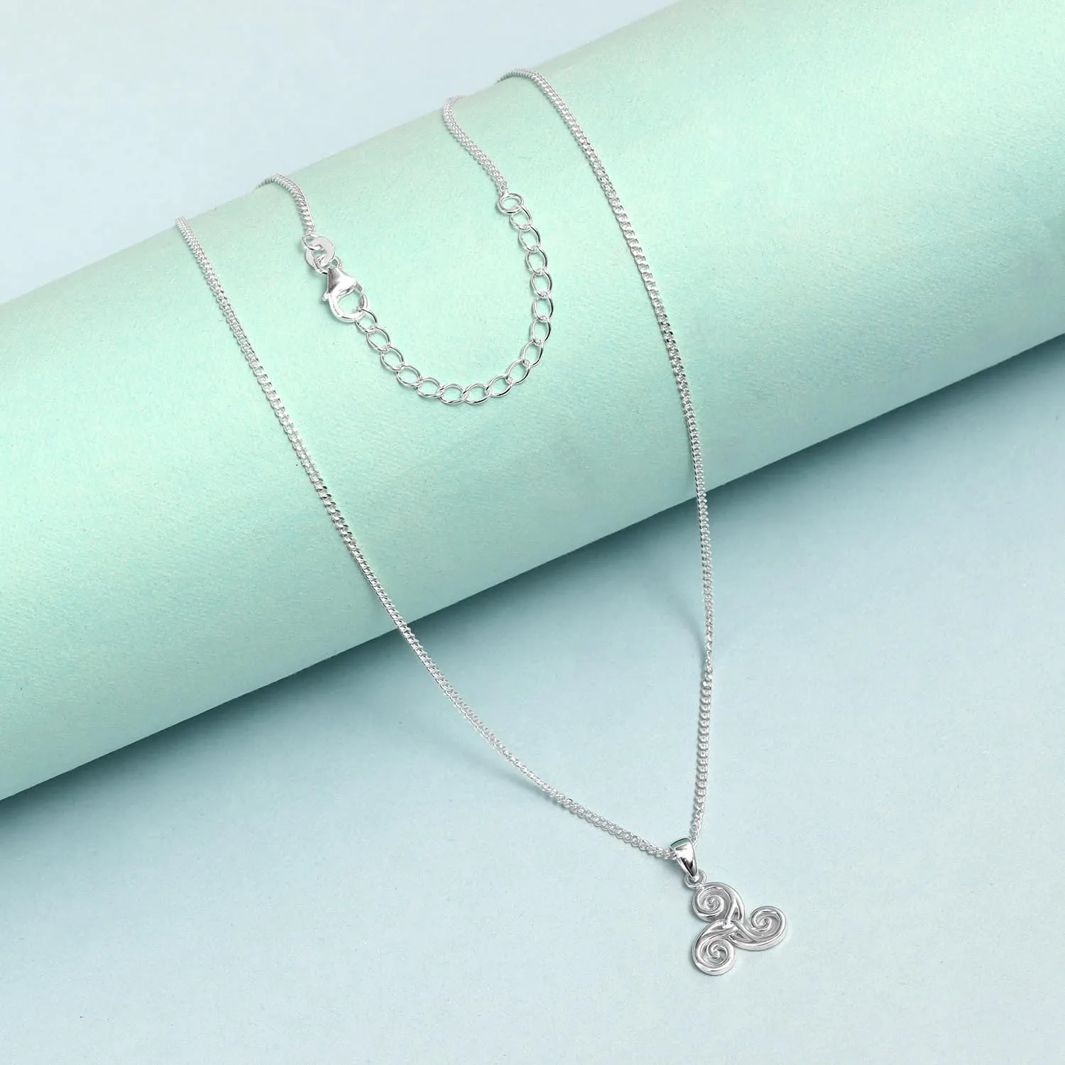 LeCalla 925 Sterling Silver Knot Pendant Necklace for Women | CZ Infinity Celtic Knot Heart Shaped Necklace | Graduation Birthday Gifts for Anniversary
