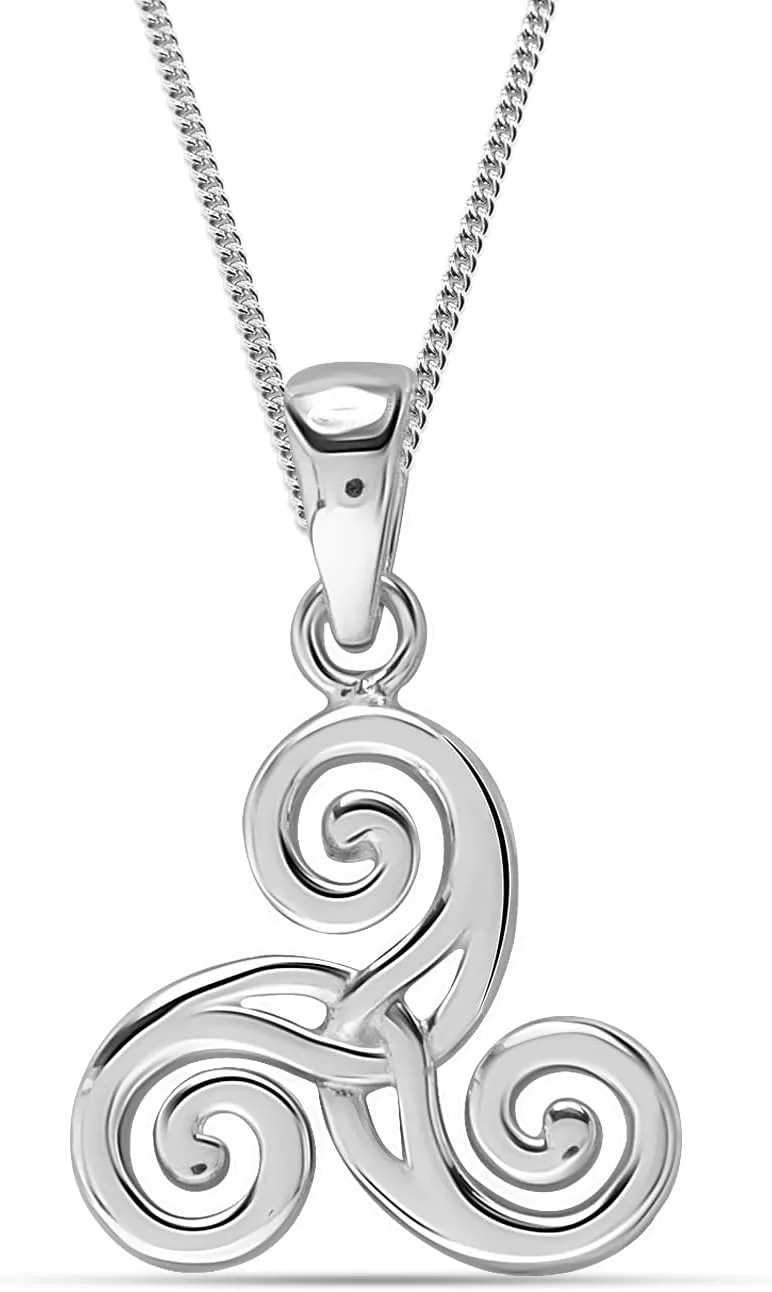 LeCalla 925 Sterling Silver Knot Pendant Necklace for Women | CZ Infinity Celtic Knot Heart Shaped Necklace | Graduation Birthday Gifts for Anniversary