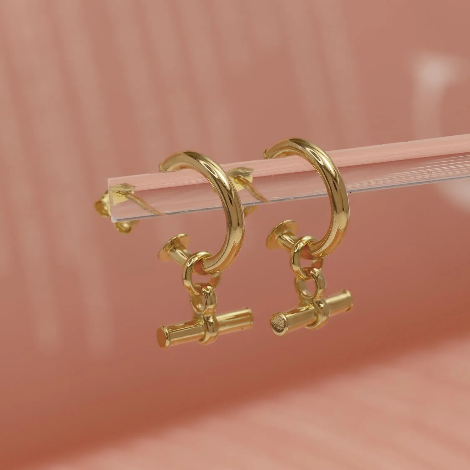 LeCalla 925 Sterling Silver T-Bar Earrings for Women | Women's Bar Earrings jewelry | Bar Drop Dangle Earrings Gift for Birthday Christmas