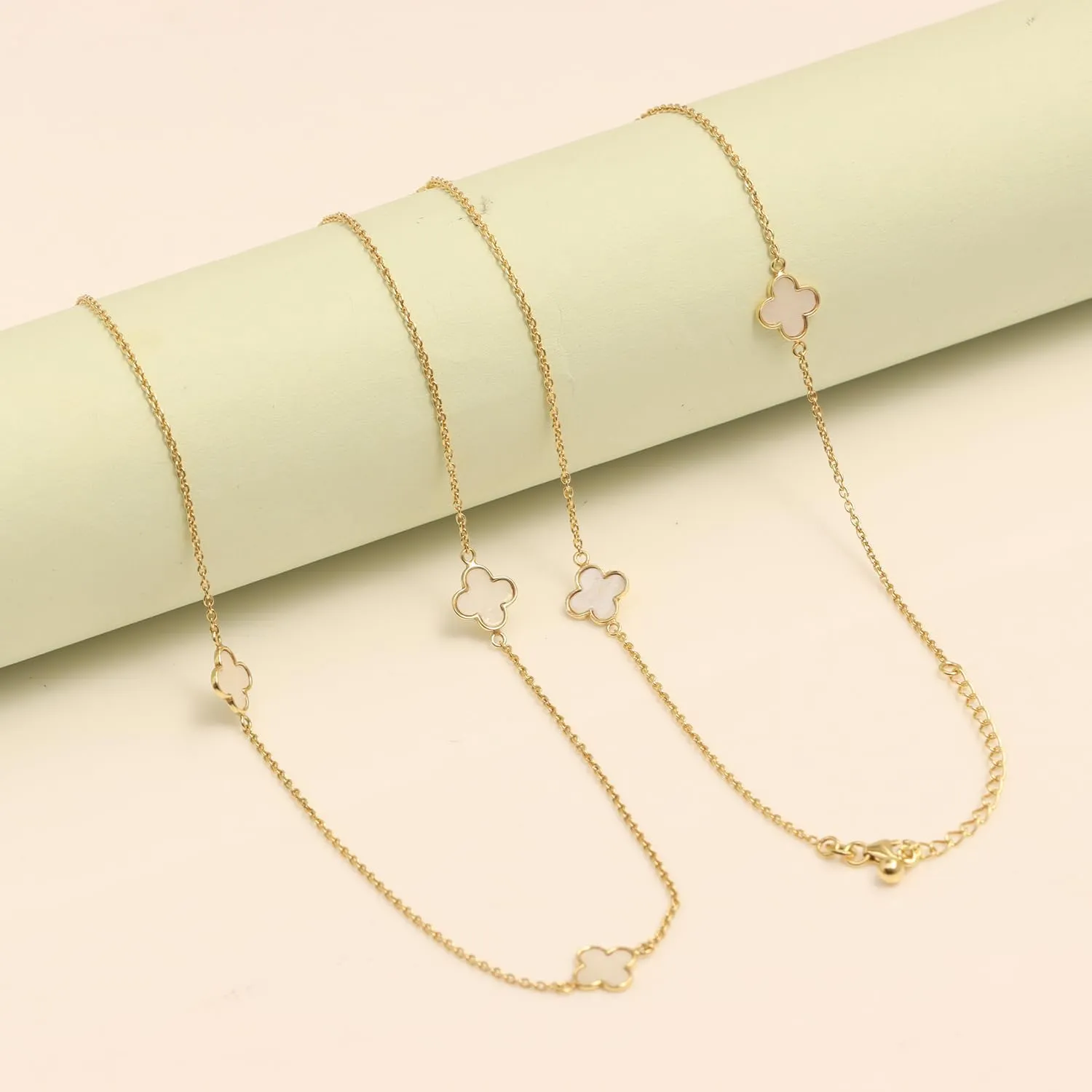 LeCalla Pendant Necklaces for Women | 925 Sterling Silver 14K Gold-Plated Antique Mother of Pearl, Heart & Clover Necklaces | Jewelry Gifts for Mothers Day & Special Occasions