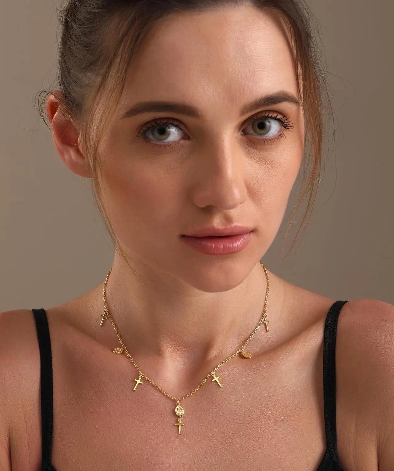 LeCalla Solid 925 Sterling Silver Cross Pendant Necklace | Adjustable Chain Necklace | Religious Necklace Pendant for Women
