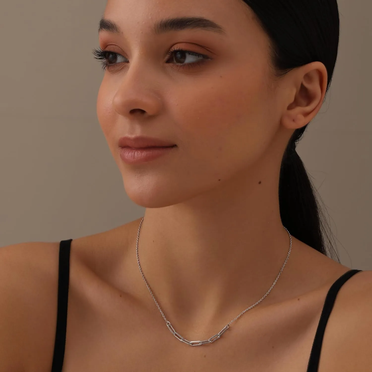 LeCalla Sterling Silver Italian Chain Necklace Hypoallergenic Adjustable Handmade Chain Necklaces for Women with Lobster Claw Clasp 18 Inches