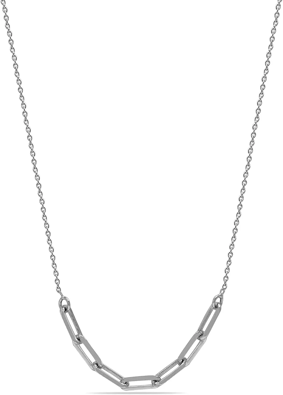 LeCalla Sterling Silver Italian Chain Necklace Hypoallergenic Adjustable Handmade Chain Necklaces for Women with Lobster Claw Clasp 18 Inches