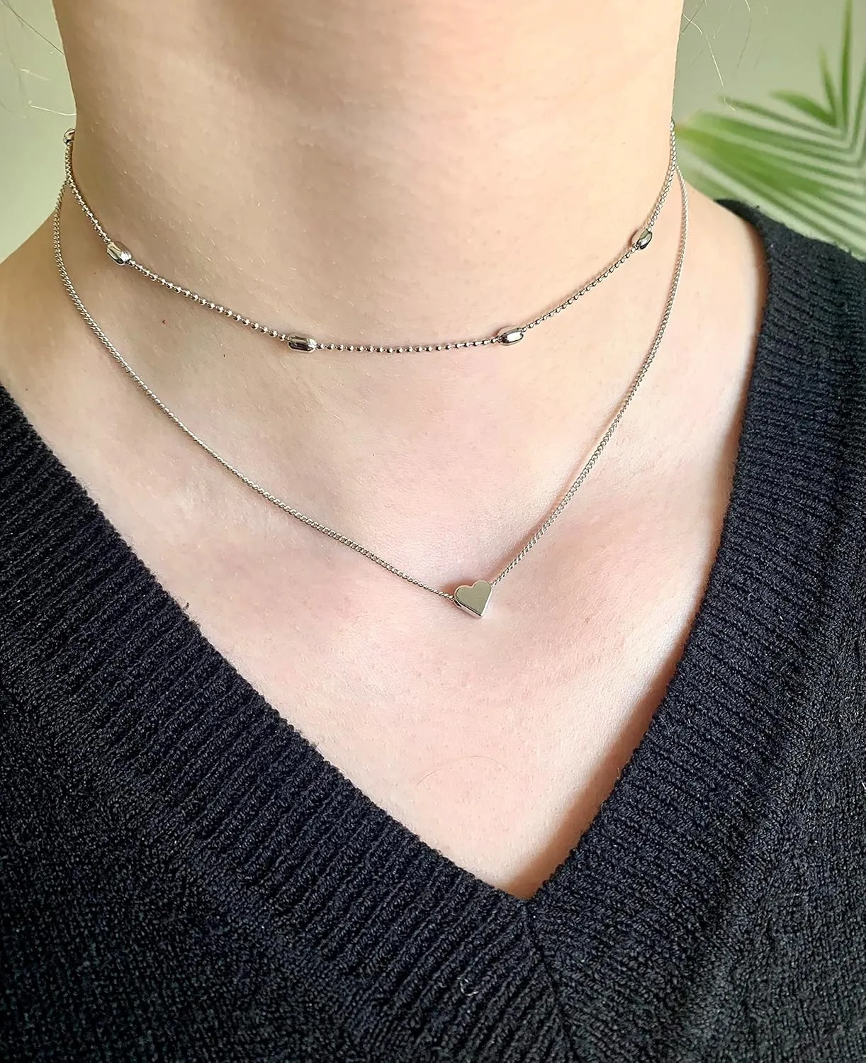 LEXODY Dainty Heart Necklace Tiny Heart Pendant Choker Necklaces Small 14k Gold Plated Cute Open Heart Chain Necklace for Women Minimalist Jewelry Necklace for Women