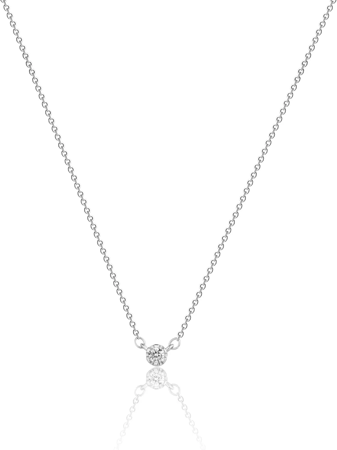 LEXODY Diamond Necklaces for Women, Dainty 14k Gold Plated Leaf Pendant Necklace Layered CZ Necklace Simple Choker Necklaces for Women Trendy Jewelry Gifts