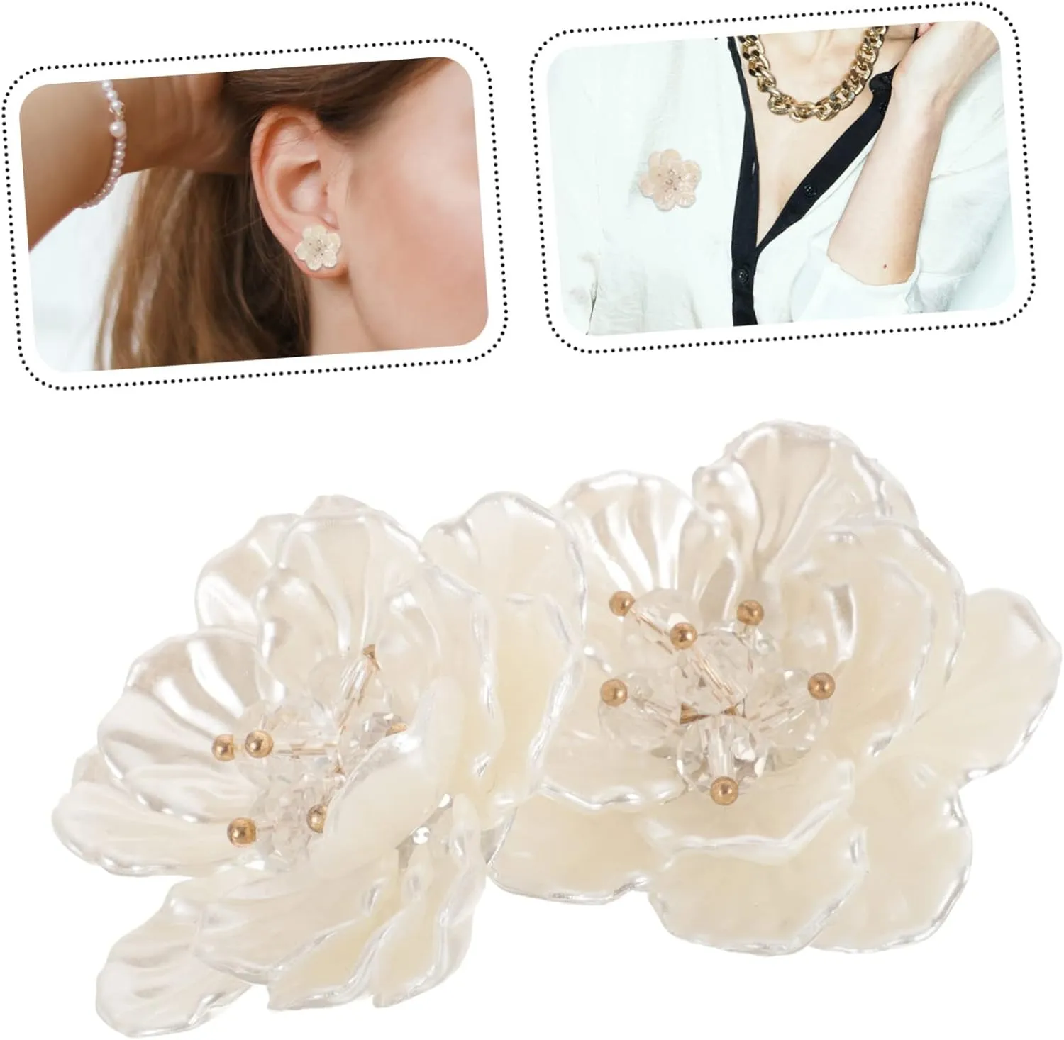 LIFKOME 2 Pcs Flower Accessories Shoe Charm Bracelet Flower Charms Jewelry Making Charm Finding Bag Making