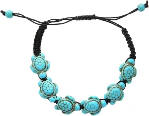 LIFKOME Turquoise Turtle Beaded Bracelet for Women Braided Jewelry and Minimalist Design for Casual Formal Occasions Easy to Wear Stretch Bracelet