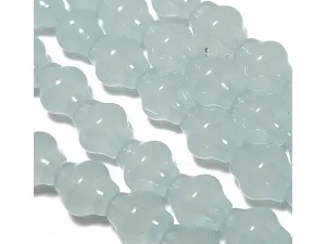 Light Blue Drum Glass Pearl Beads